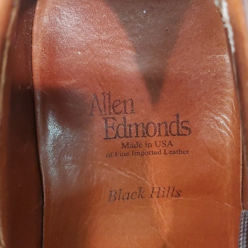 Allen Edmonds Mens Leather Black Hills Oxford Dress shoes sz 11B